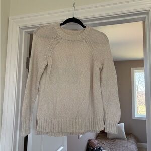 Aerie Cream Crew Neck Sweater